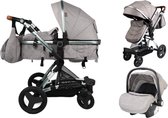 Cangaroo Veyron Light Grey 3-in-1 Combi Kinderwagen incl. Autostoel