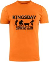 Kingsday drinking team Oranje Heren T-shirt | koningsdag | Willem Alexander | koning | bier