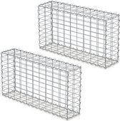 Gabion muur met deksel, 100x50x20 cm, gemaakt van gegalvaniseerd staaldraad