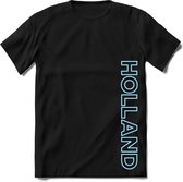 Nederland - Licht Blauw - T-Shirt Heren / Dames  - Nederland / Holland / Koningsdag Souvenirs Cadeau Shirt - grappige Spreuken, Zinnen en Teksten. Maat XL