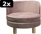 2x HONDENSOFA LIVIA ROZE 48X48X40CM