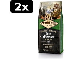 2x CARNILOVE DUCK/PHEASANT AD 12KG