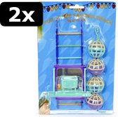 2x BIRD TOY MP BAL/LADDER/PERCH