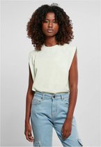 Urban Classics Mouwloze top -XS- Organic Heavy Padded Shoulder Groen