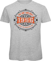 1956 The One And Only | Feest Kado T-Shirt Heren - Dames | Antraciet - Oranje | Perfect Verjaardag Cadeau Shirt | Grappige Spreuken - Zinnen - Teksten | Maat 3XL