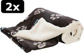 2x SOFT DEKEN JIMMY BRUIN 150X100CM