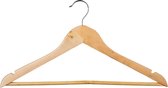 Set van 8x stuks houten kledinghangers 45 x 23 cm - Kledingkast hangers/kleerhangers