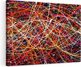Artaza Peinture sur toile Art abstrait - Dessiné à la main - 120x80 - Groot - Image sur toile - Impression sur toile