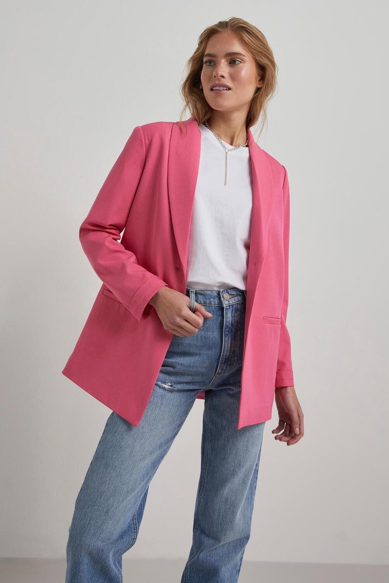 Pieces Blazer Pcsize Ls Loose Blazer D2d 17114085 Fruit Dove Dames Maat - S