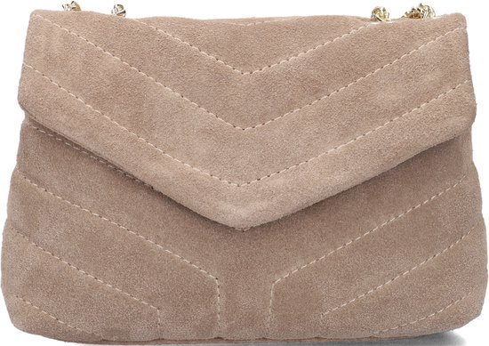 Notre V Celine Suede Schoudertassen Dames Beige Maat ONESIZE bol