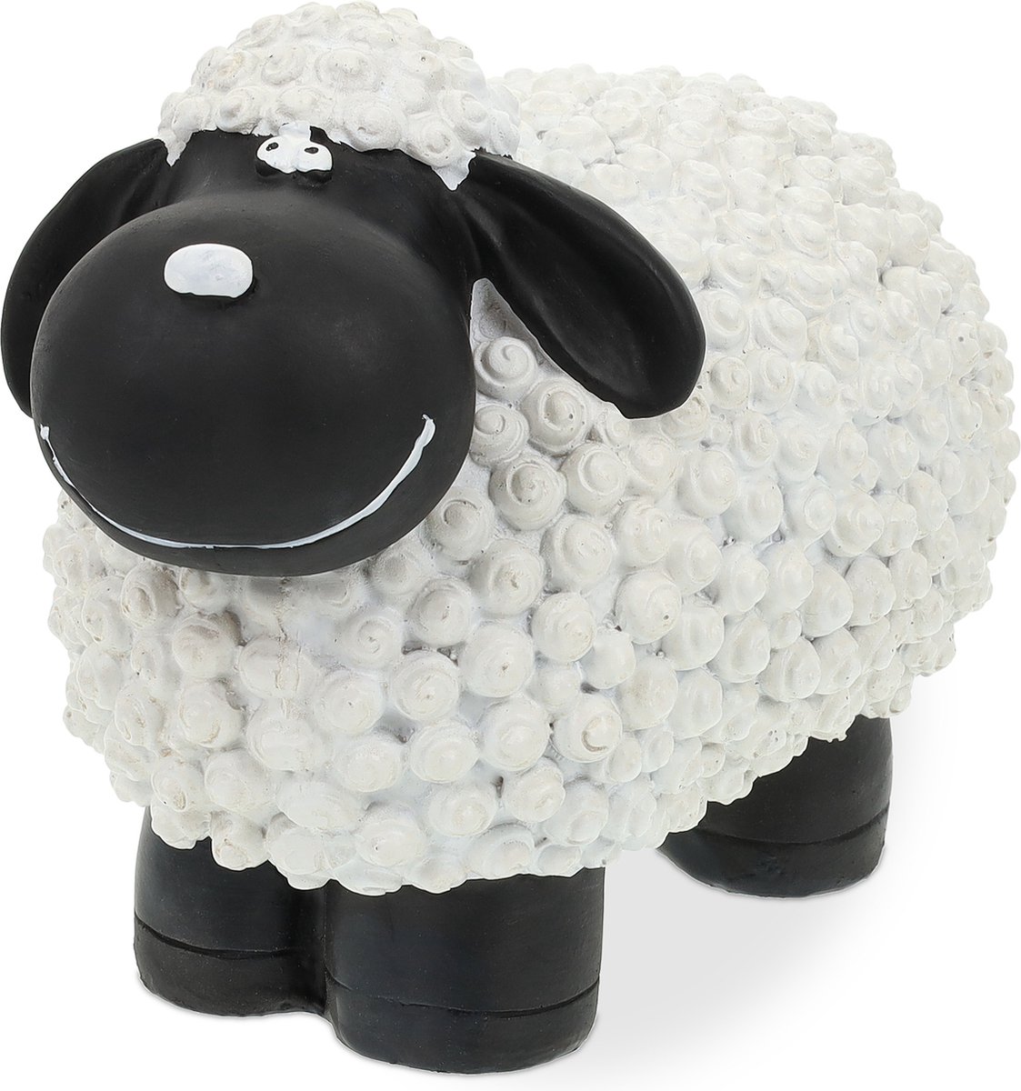 Relaxdays tuinbeeld schaap, weerbestendig, decoratie Pasen, binnen & buiten, HBD: 15,5 x 20 x 11 cm, polyresin, wit