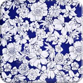 Mexicaans Tafelzeil Vintage flower - 120 x 250 cm - Donkerblauw