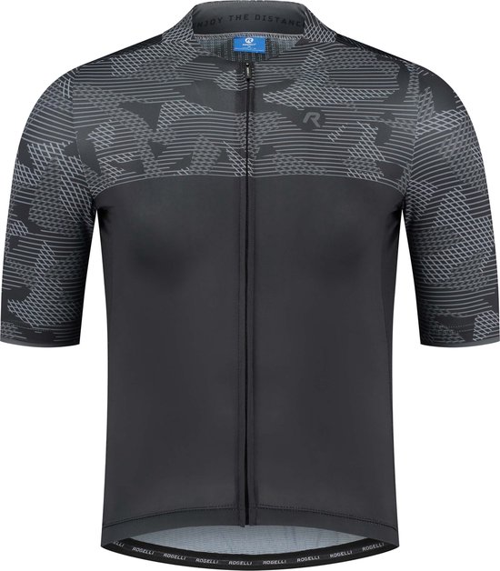 Rogelli Camo Fietsshirt - Korte Mouwen - Heren - Zwart, Grijs - Maat L