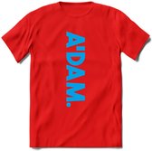 A'Dam Amsterdam T-Shirt | Souvenirs Holland Kleding | Dames / Heren / Unisex Koningsdag shirt | Grappig Nederland Fiets Land Cadeau | - Rood - L