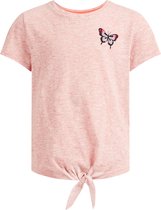 WE Fashion Meisjes gemêleerd T-shirt met embroidery