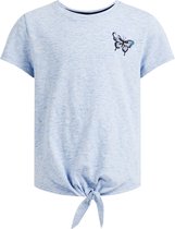 WE Fashion Meisjes gemêleerd T-shirt met embroidery