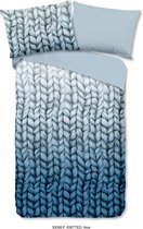 dekbedovertrekset 140x200cm flanel nr.30098 blauw