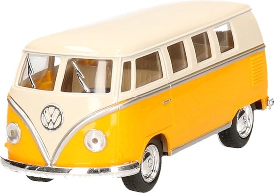 Modelauto Volkswagen two-tone geel/wit 13,5 speelgoed auto schaalmodel -... | bol.com