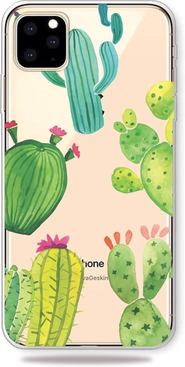 Peachy Vrolijk Flexibel Cactus Hoesje iPhone 11 Pro Max TPU case - Doorzichtig