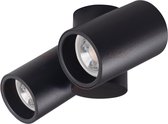 Kanlux S.A. - LED GU10 plafondspot verstelbaar zwart - Dubbelvoudig voor 2 LED GU10 spots