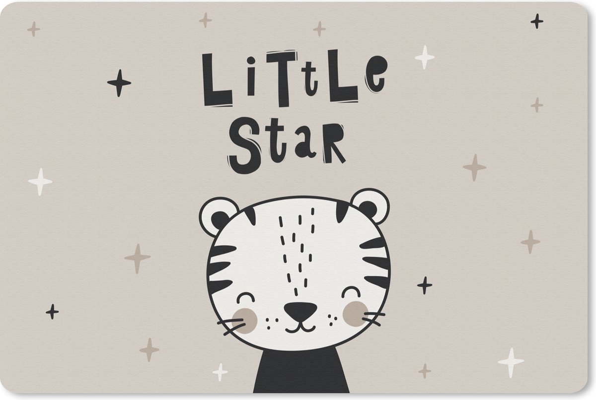 Bureau onderlegger - Muismat - Bureau mat - Little star - Kinderen - Quotes - Spreuken - Kids - Baby - Kindje - 60x40 cm