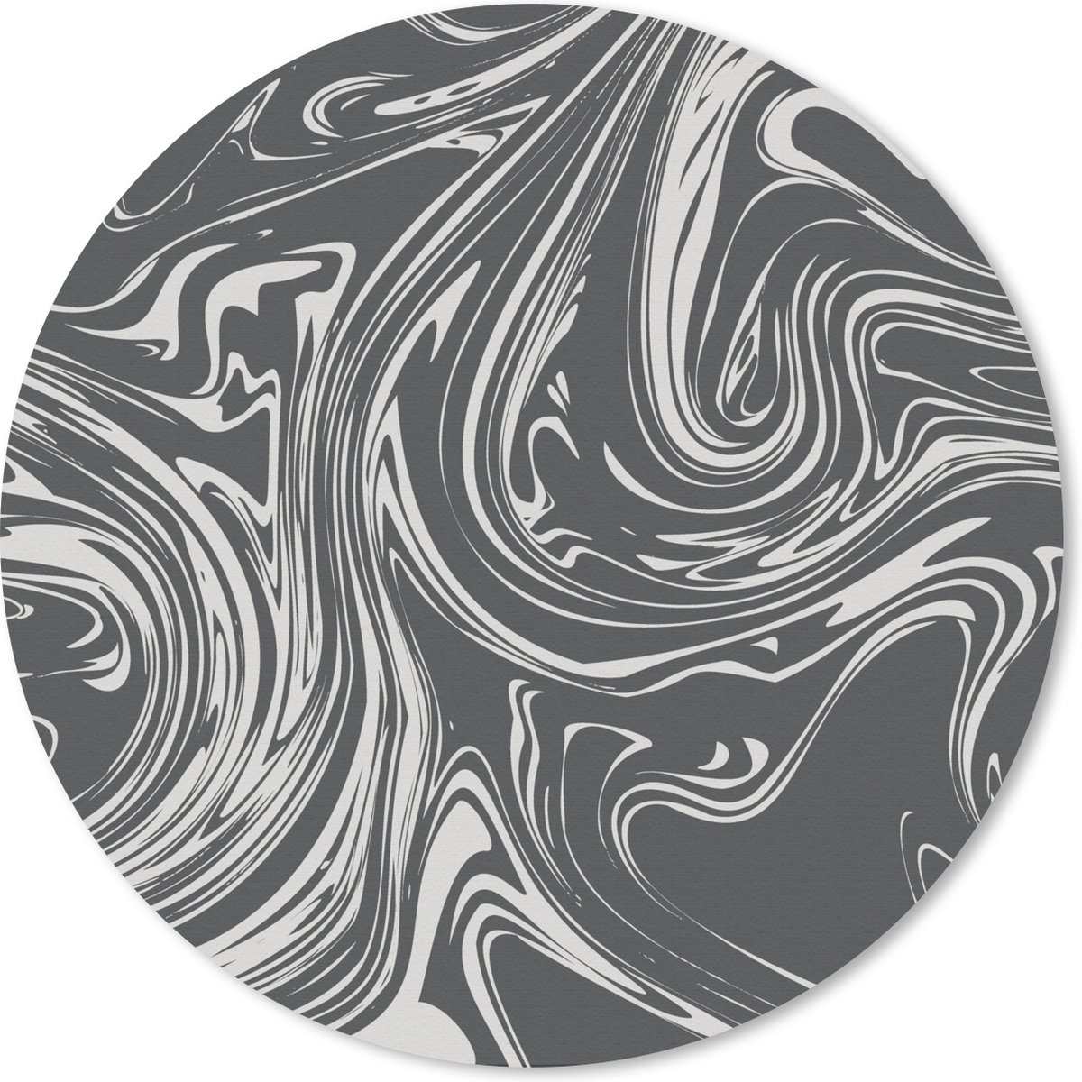 Muismat rond 40x40 cm - Mousepad Marmer - Lijn - Patroon - Ronde muismatten