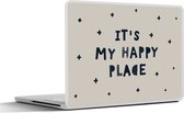 Laptop sticker - 11.6 inch - Spreuken - Quotes - It's my happy place - Baby - Kids - Kinderen - 30x21cm - Laptopstickers - Laptop skin - Cover