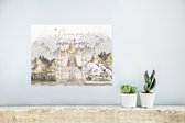 Poster Quotes - Dreams come true - Spreuken - Kasteel - Kids - Baby - 40x30 cm - Poster Babykamer