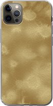 Geschikt voor iPhone 13 Pro Max hoesje - Goud - Verf - Abstract - Siliconen Telefoonhoesje