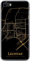 Geschikt voor iPhone 7 hoesje - Lelystad - Kaart - Goud - Siliconen Telefoonhoesje