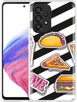 Hoesje Geschikt voor Samsung Galaxy A53 Love Fast Food