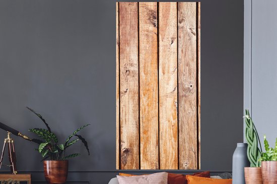 Stickers muraux - Planche - Vintage - Bois - Nature - 80x160 cm - Feuille adhésive