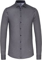 Desoto - Overhemd Print Donkergroen - XXL - Heren - Slim-fit