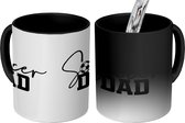 Magische Mok - Foto op Warmte Mokken - Koffiemok - Quotes - Spreuken - Soccer dad - Voetbalvader - Papa - Magic Mok - Beker - 350 ML - Theemok - Mok met tekst