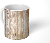 Mok - Koffiemok - Plank - Hout - Landelijk - Design - Mokken - 350 ML - Beker - Koffiemokken - Theemok