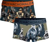 Muchachomalo-2-pack onderbroeken voor mannen-Elastisch Katoen-Boxershorts - Maat L