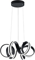 Trio Carrera - Hanglamp Industrieel - Zwart - H:150cm - Ø:55cm  - Universeel - Voor Binnen - Metaal - Hanglampen -  Woonkamer -  Slaapkamer - Eetkamer