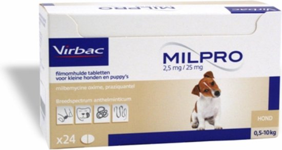 Milpro Kleine Hond - 24 tabletten