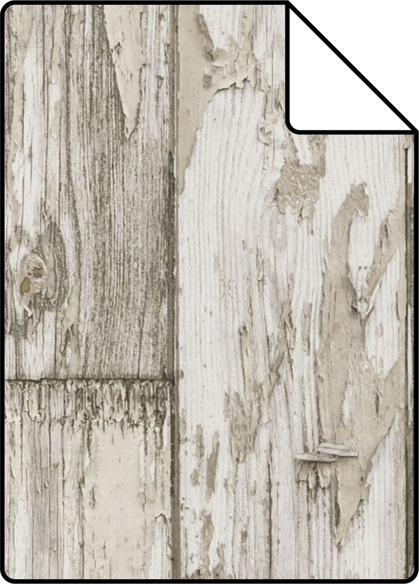 Proefstaal Origin Wallcoverings behang planken grijs - 26.5 x 21 cm - 307143-S