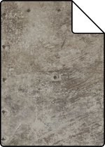 Proefstaal Origin Wallcoverings behang grote verweerde roestige metalen platen met klinknagels industrieel grijs - 337229 - 26,5 x 21 cm
