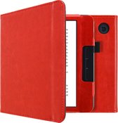 Hoesje geschikt voor Kobo Libra H2O E-reader - iMoshion Vegan Leather Bookcase - Rood