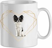 Mok Papillon 3.4| Hond| Hondenliefhebber | Cadeau| Cadeau voor hem| cadeau voor haar | Beker 31 CL