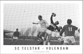 Walljar - SC Telstar - Volendam '70 - Zwart wit poster met lijst