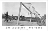 Walljar - SBV Excelsior - VVV Venlo '55 - Zwart wit poster met lijst