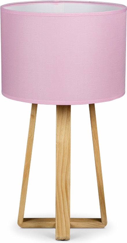 Lanterfant® Lamp Femke - Houten frame - Staande lamp - Soft Pink