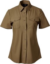 Borstzakken dames blouse korte mouwen travelstof  legergroen | Maat L (Valt als M)
