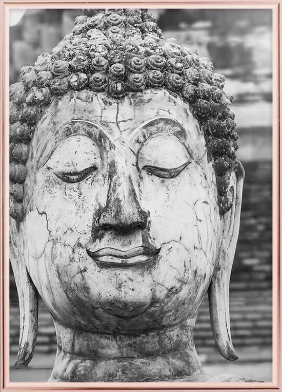 Poster Met Metaal Rose Lijst - Boeddhistische Posterer
