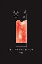 Walljar - Sex On The Beach Cocktail - Muurdecoratie - Poster met lijst