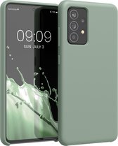 kwmobile telefoonhoesje voor Samsung Galaxy A52 / A52 5G / A52s 5G - Hoesje met siliconen coating - Smartphone case in grijsgroen