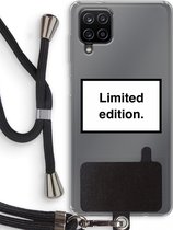 Case Company® - Samsung Galaxy A12 hoesje met Koord - Limited edition - Telefoonhoesje met Zwart Koord - Bescherming aan alle Kanten en Over de Schermrand